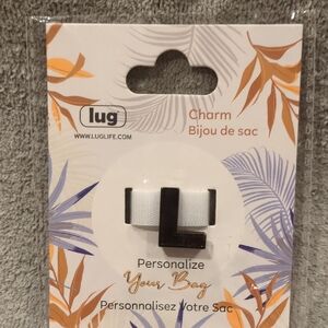 Lug Gunmetal Bag Charm "L" - NWT